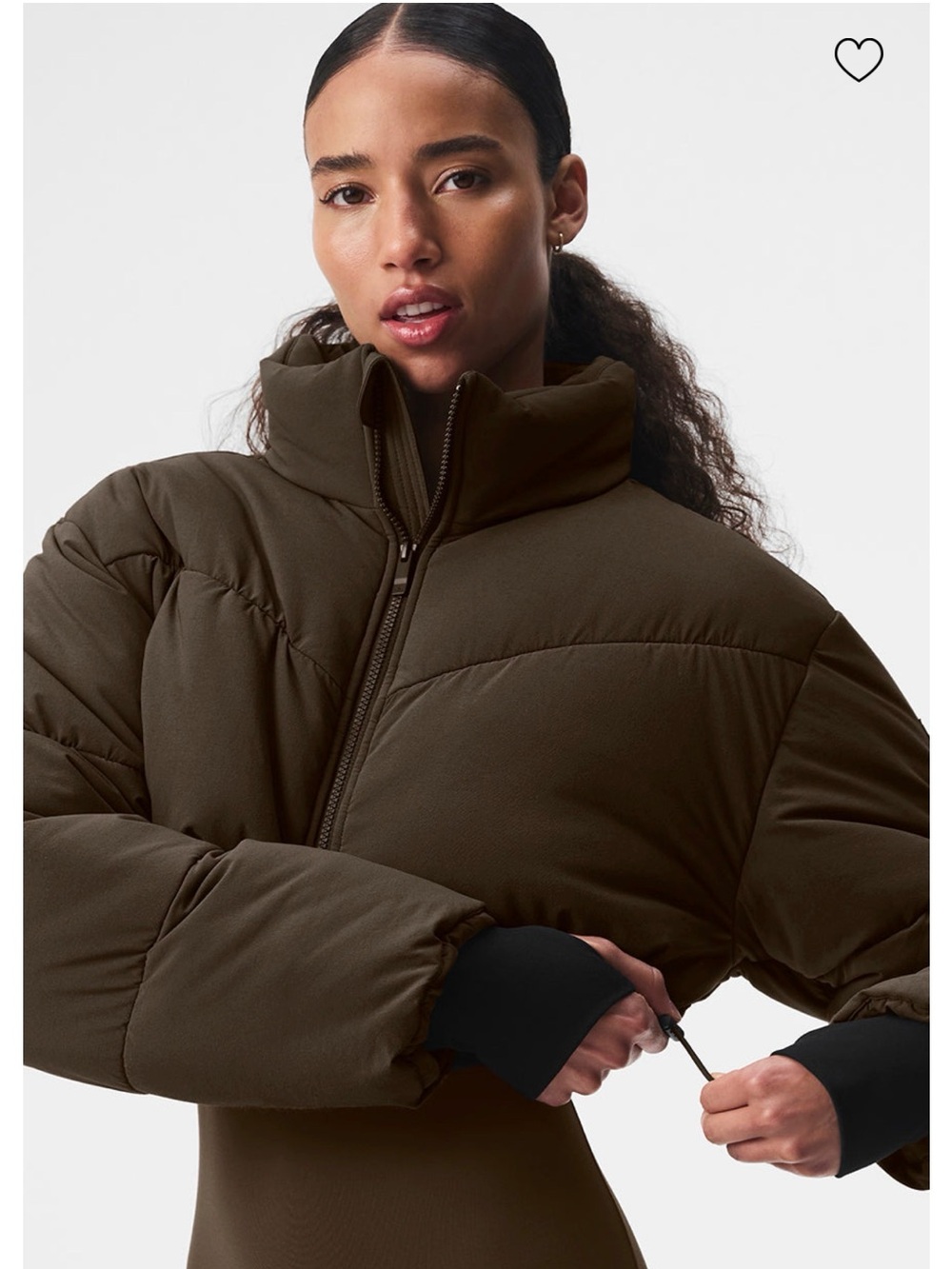 Alo Yoga Main Act Corset Puffer - Espresso